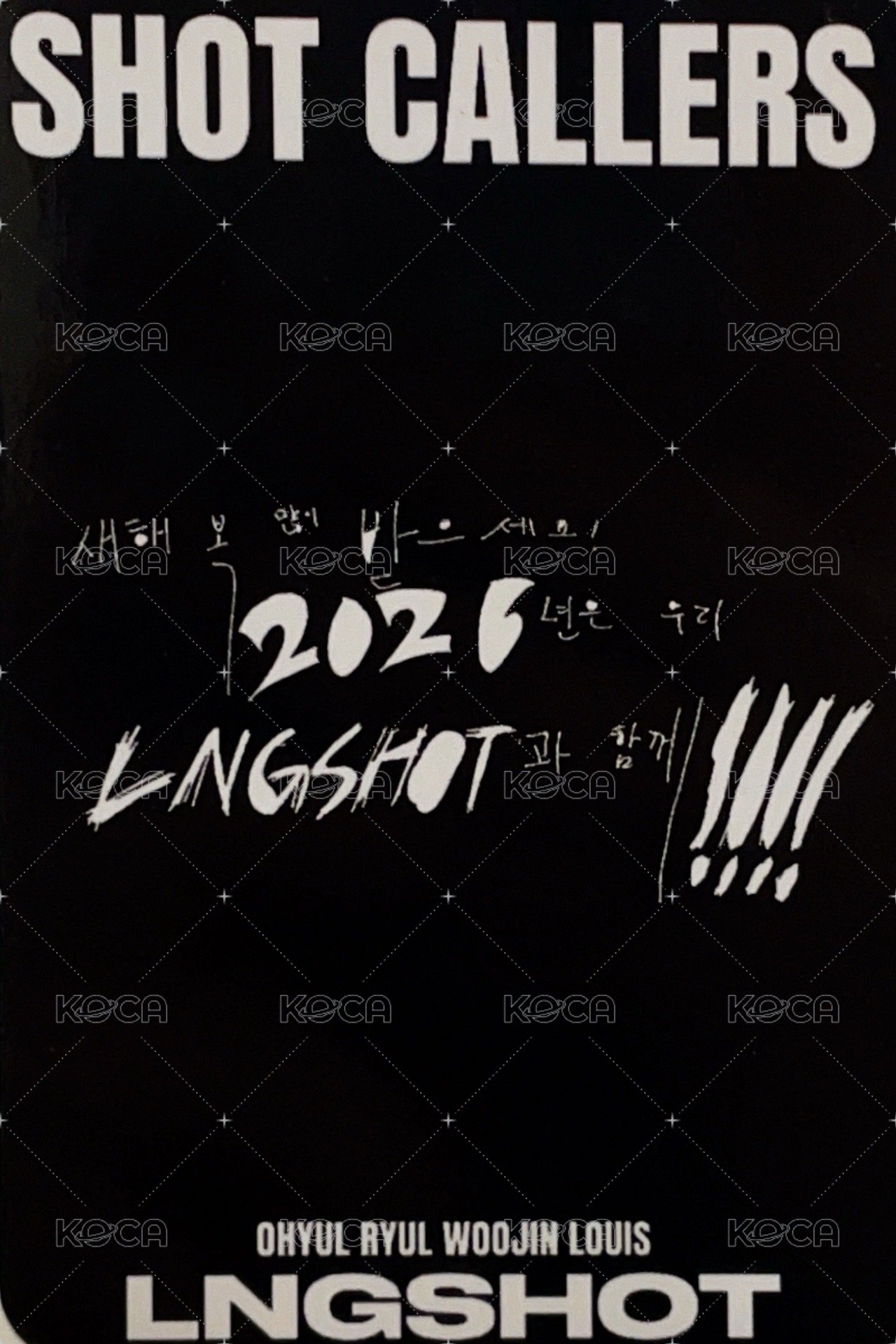 迷你一 SBS首場預錄 打歌卡  背面