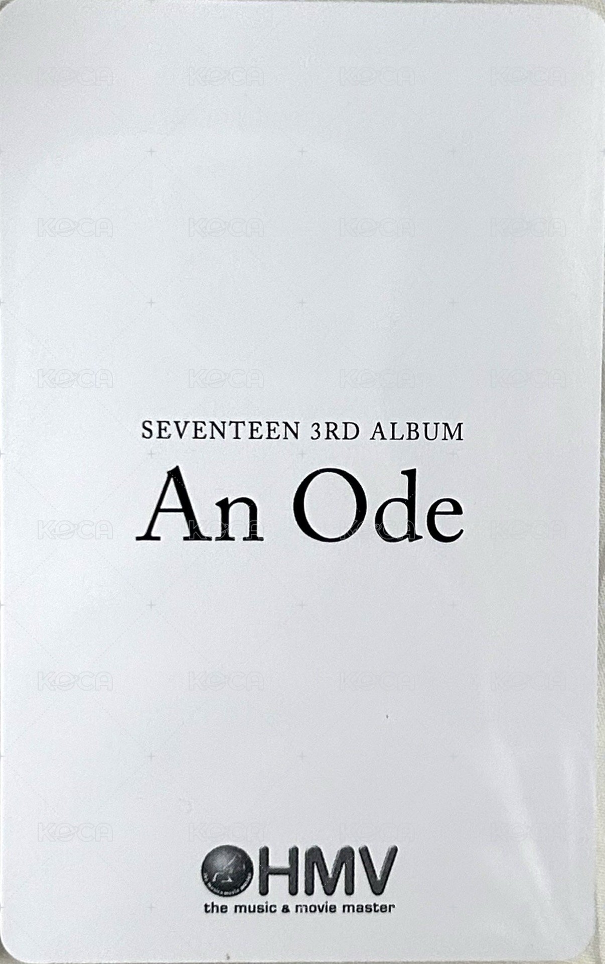 正三 hmv 聖誕限定 特典卡  背面