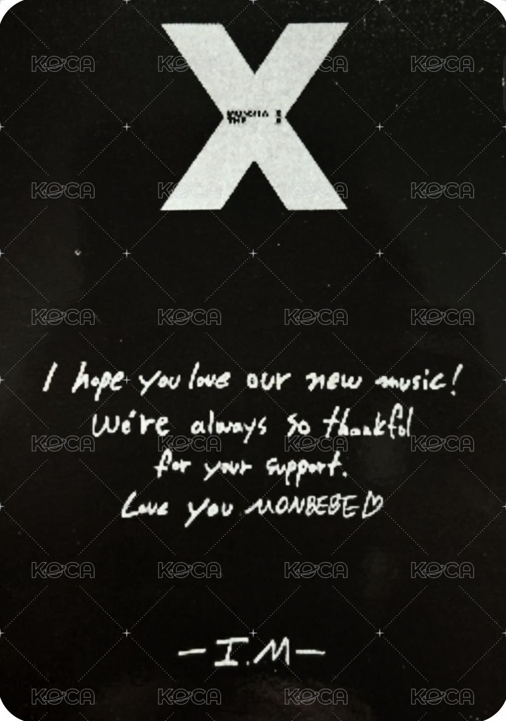 THE X target 訊息卡 特典卡  背面