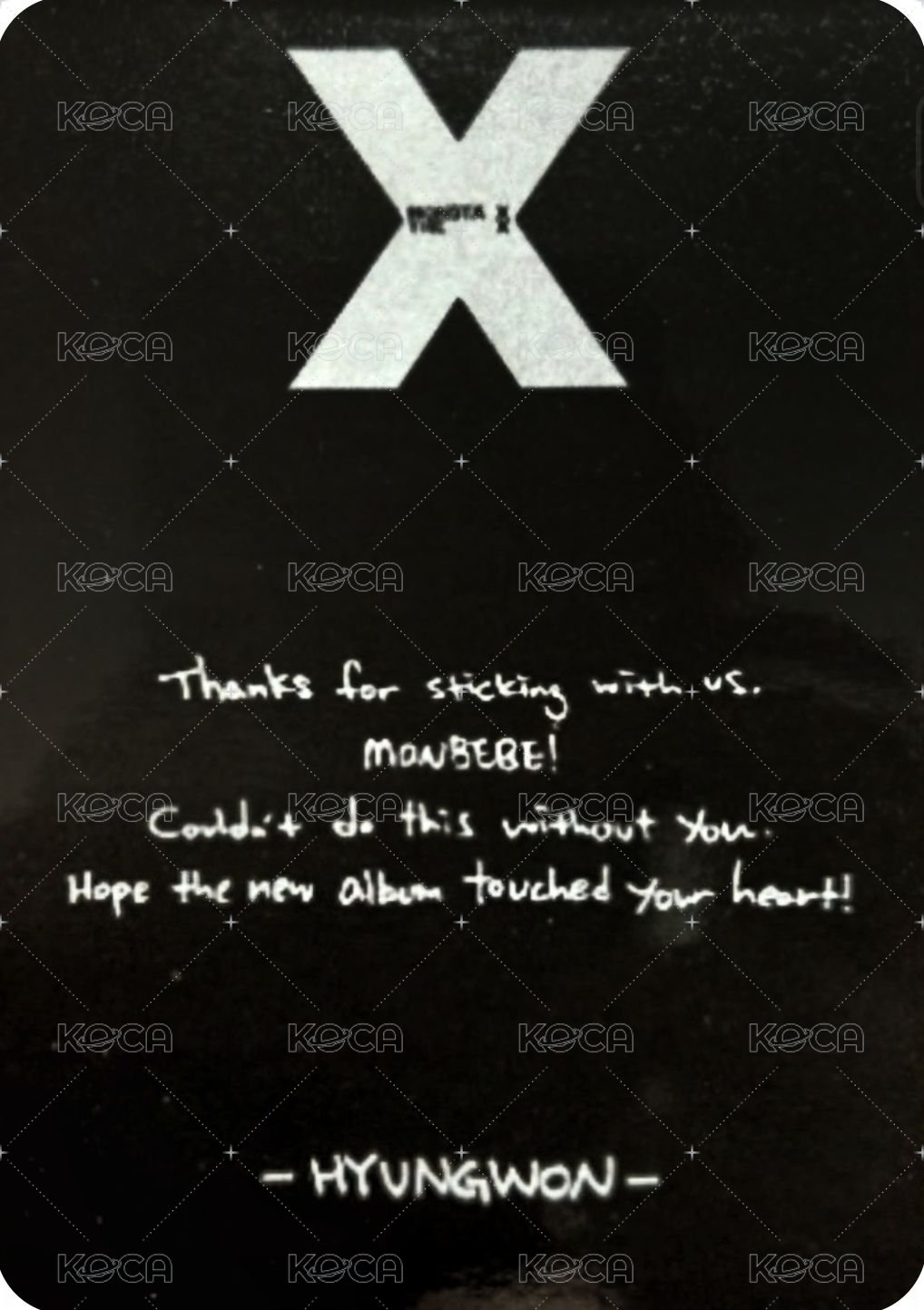 THE X target 訊息卡 特典卡  背面