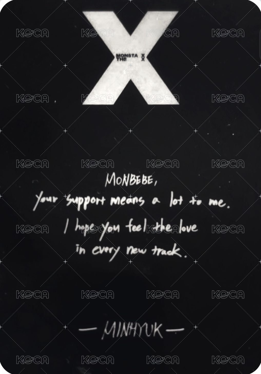 THE X target 訊息卡 特典卡  背面