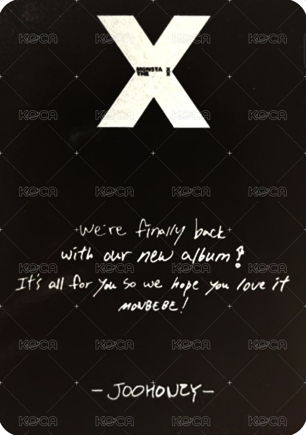 THE X target 訊息卡 特典卡  背面