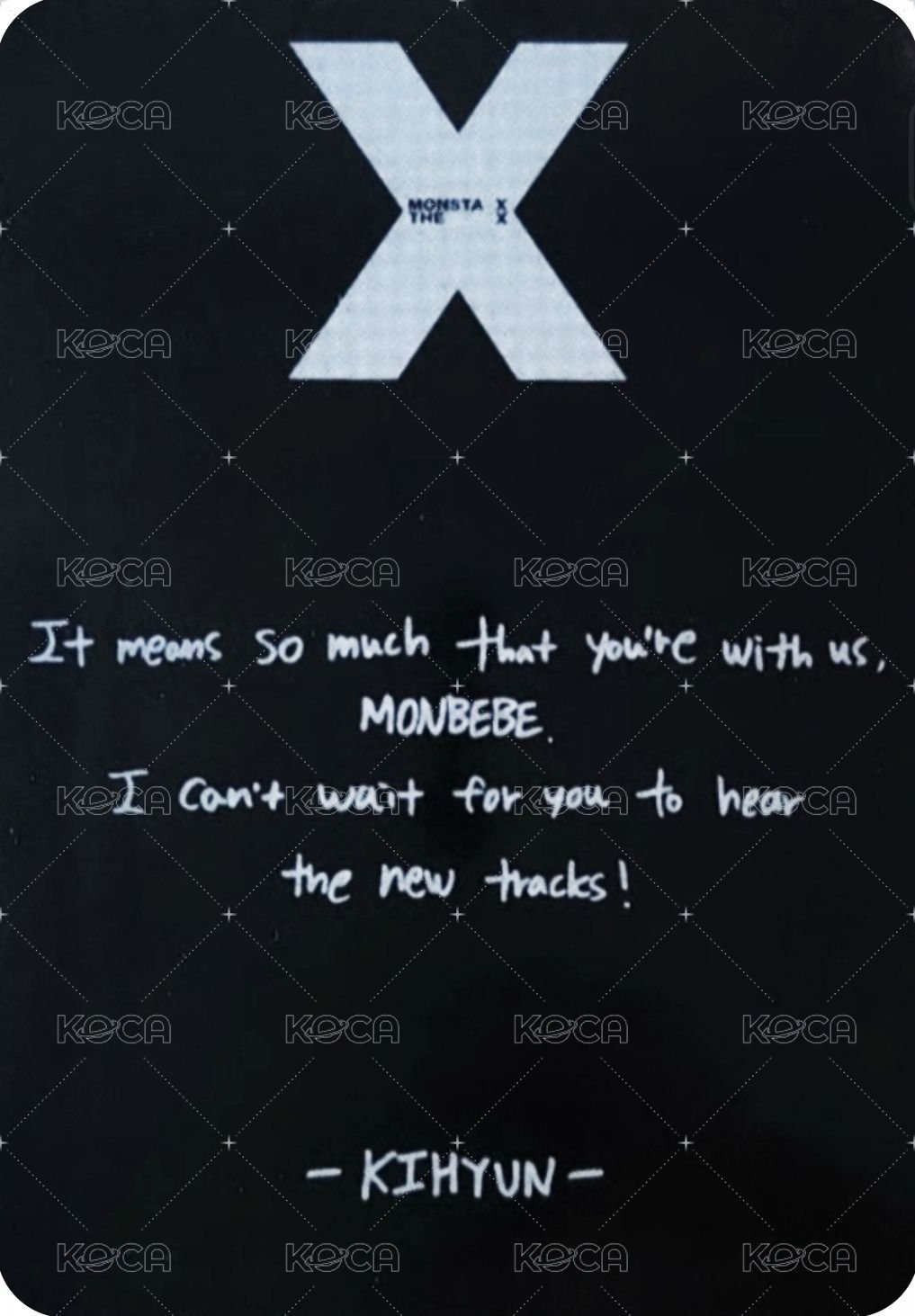 THE X target 訊息卡 特典卡  背面