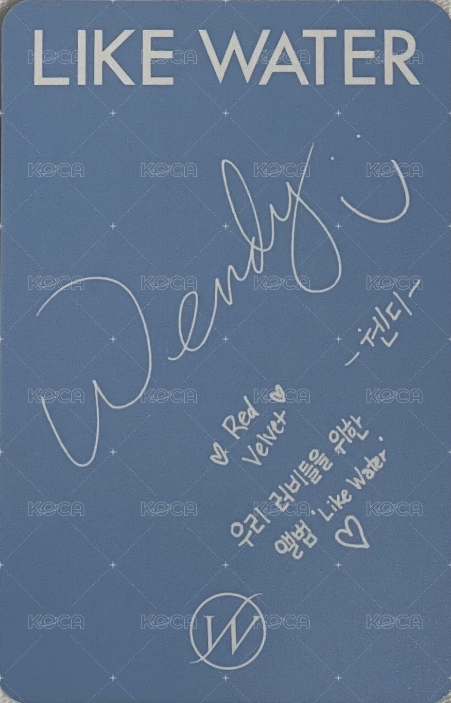 Like Water CASE 專輯卡  背面