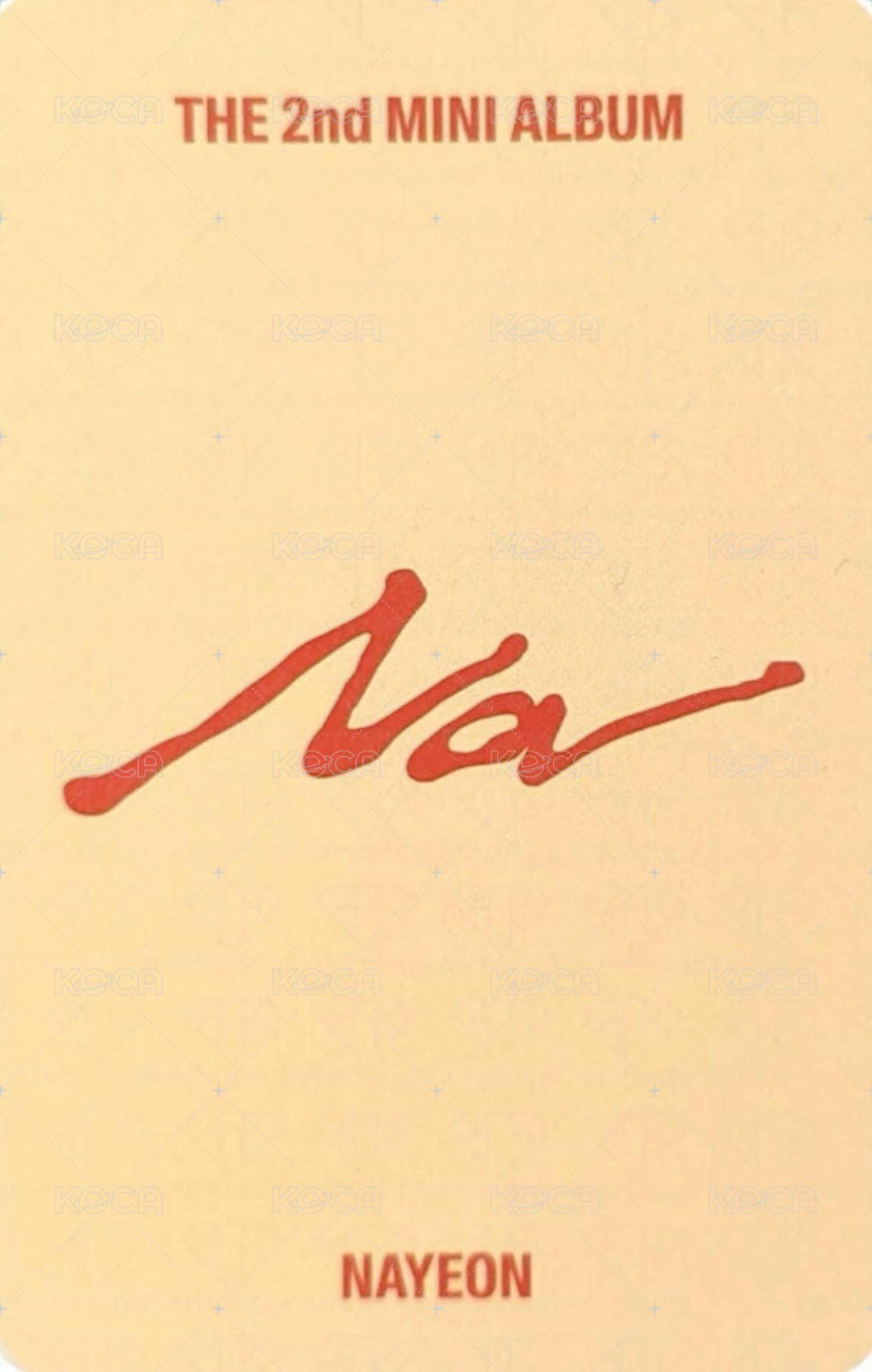 NA bdm 單封 特典卡  背面