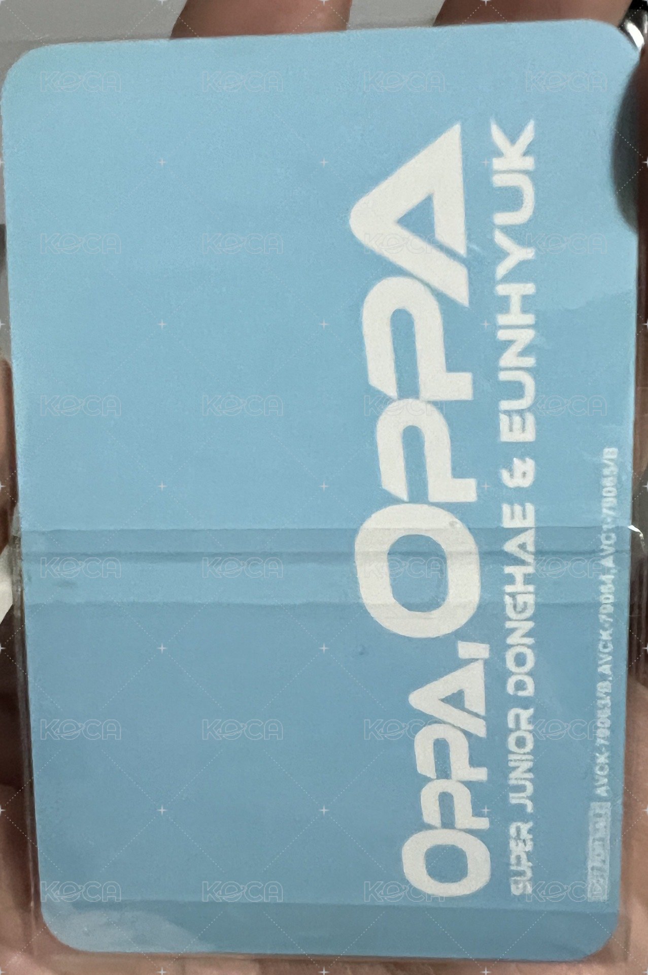 SJ-D&E Oppa,Oppa 專輯卡  背面