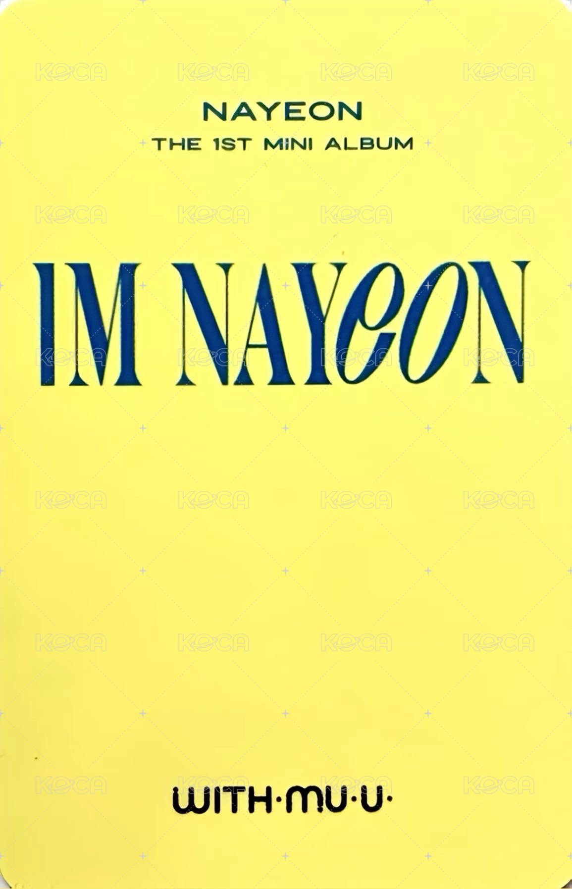 IM NAYEON wm 特典卡  背面