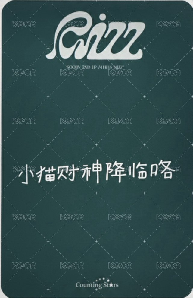 RIZZ 數星星 2.0線上 簽售卡 花頭巾ver. 背面