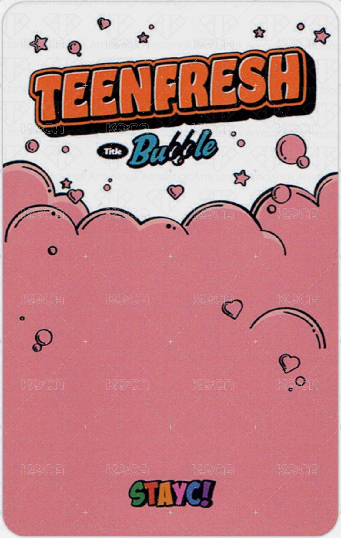 Bubble 專輯卡  背面