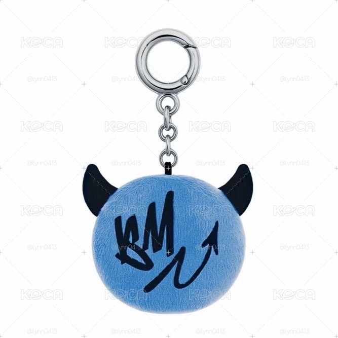 BABYMONSTER 藍球絨毛吊飾（無卡） 