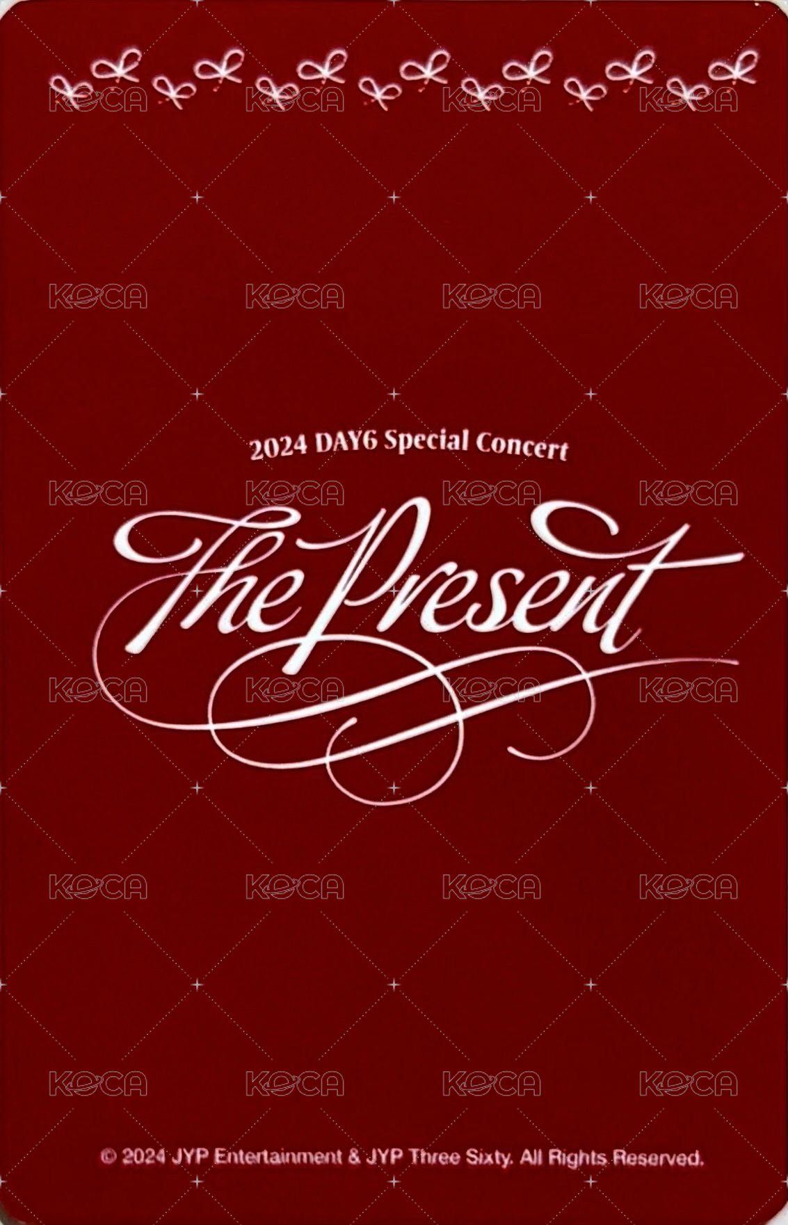 24聖誕控 壓克力立牌 周邊卡  背面