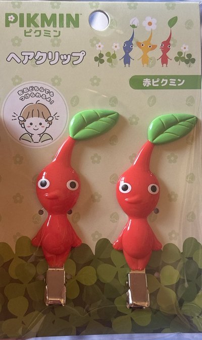 皮克敏髮夾 紅/藍