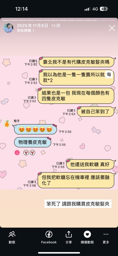 皮克敏髮夾 紅/藍