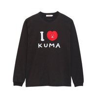 官網通販 碳灰色 長袖 I LOVE KUMA長袖