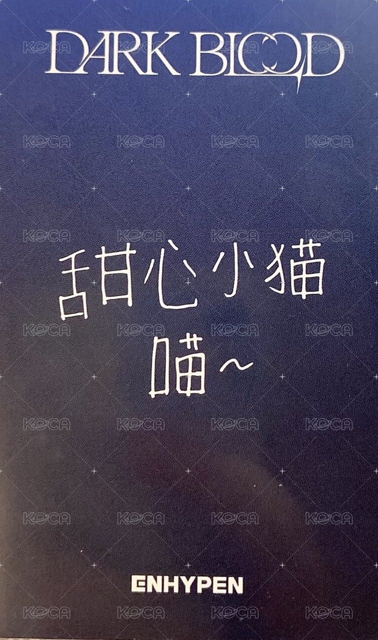 迷四 yzy 特典卡  背面