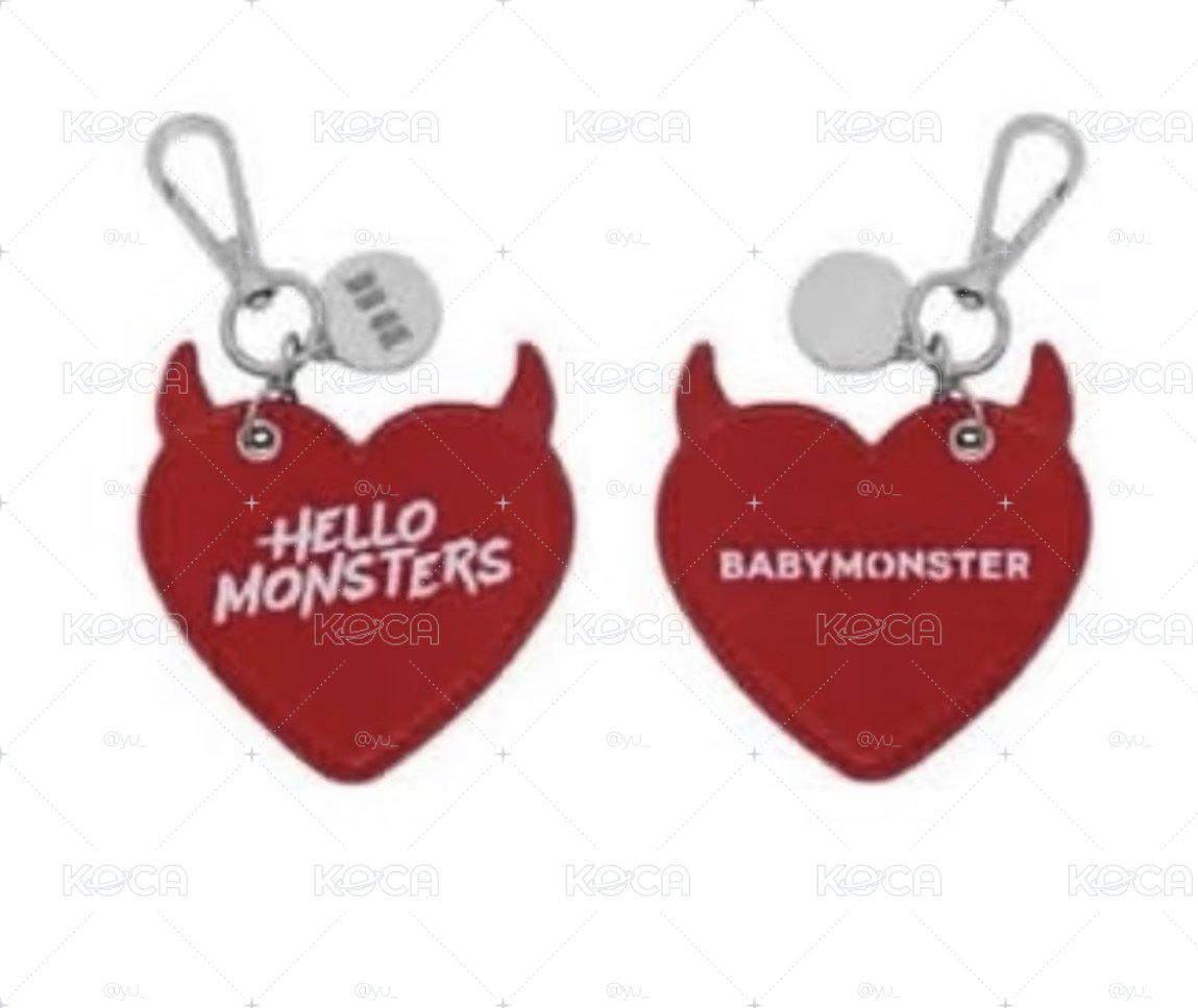 BABYMONSTER 快閃店 皮革愛心鑰匙圈
