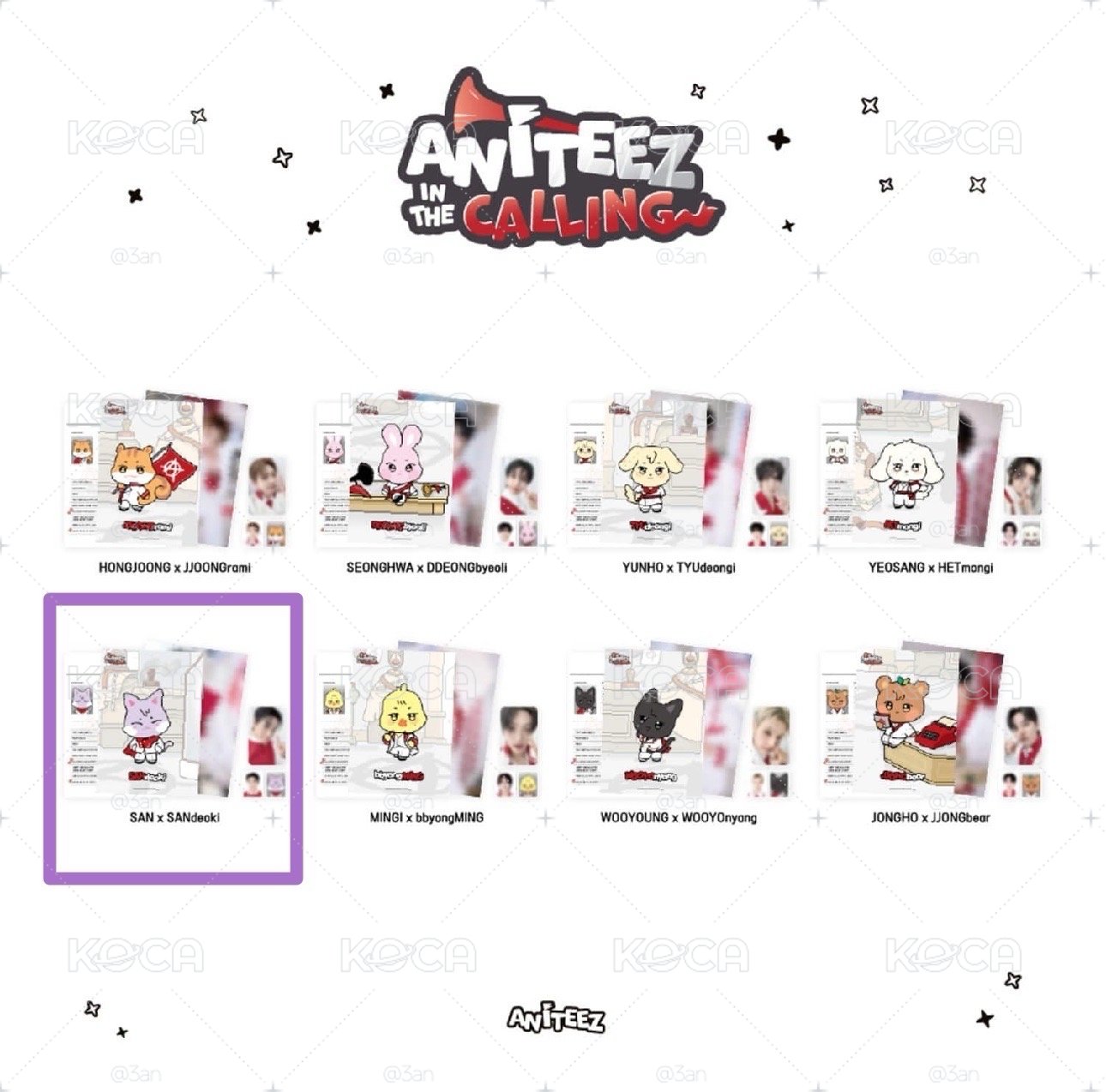 🐱/ANITEEZ IN THE CALLING 資料夾 CALLING PROFILE HOLDER SET