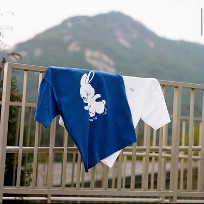 NewJeans tokki藍色T恤 L size