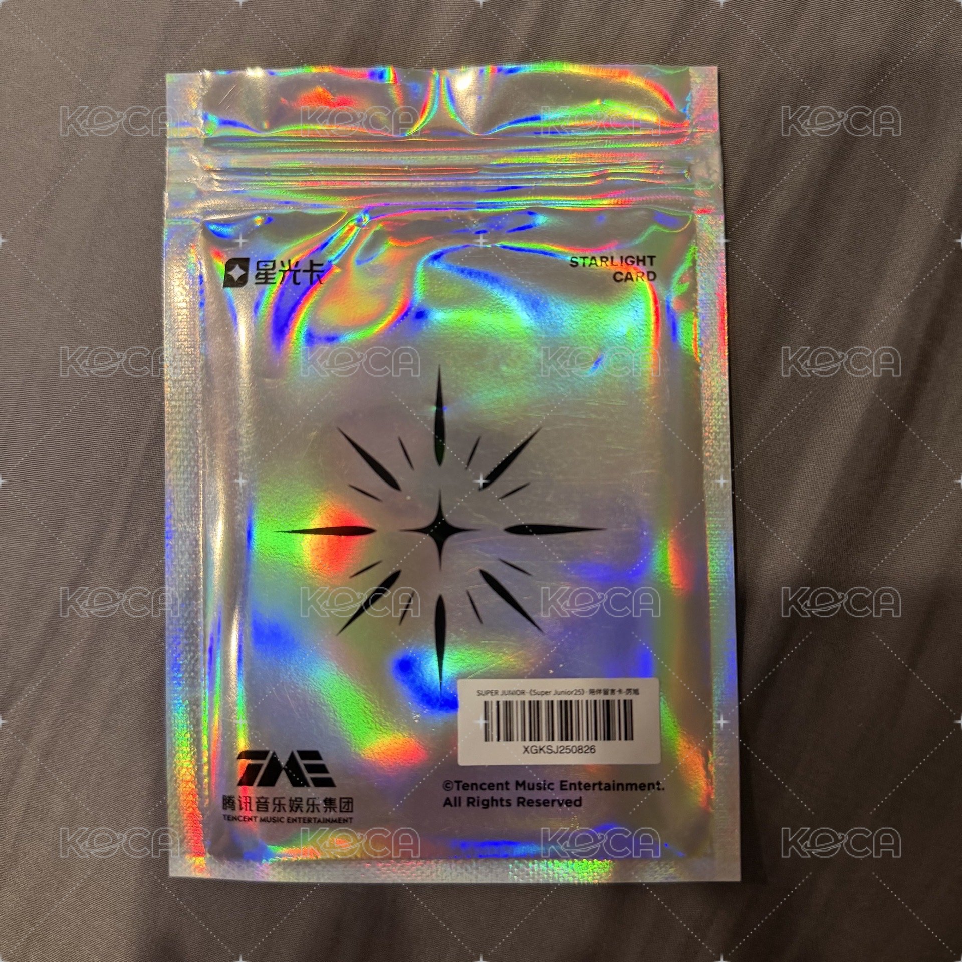 正規12 星光卡  背面