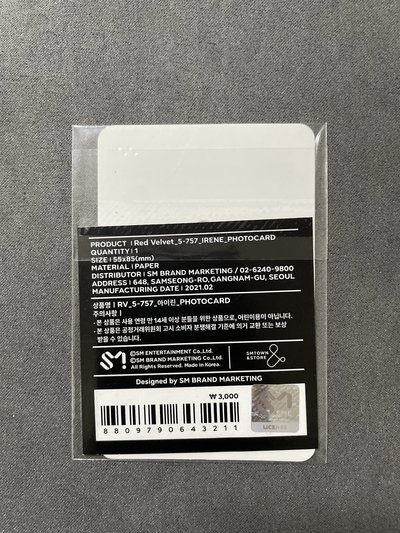 Red velvet sm快閃卡 Irene