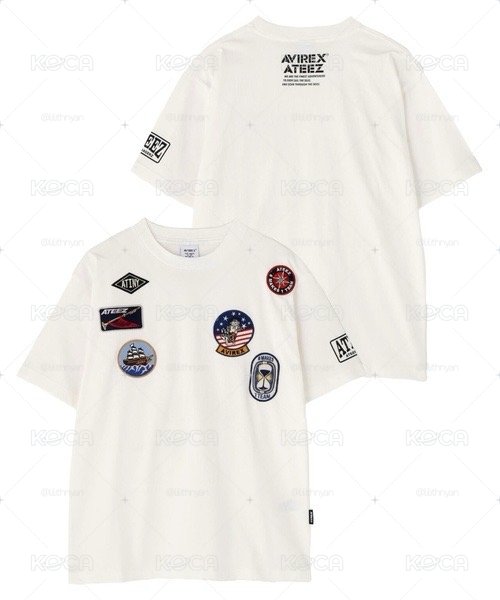 全新 ATEEZ x AVIREX 聯名 ATINY t恤 L號 白色 tee 