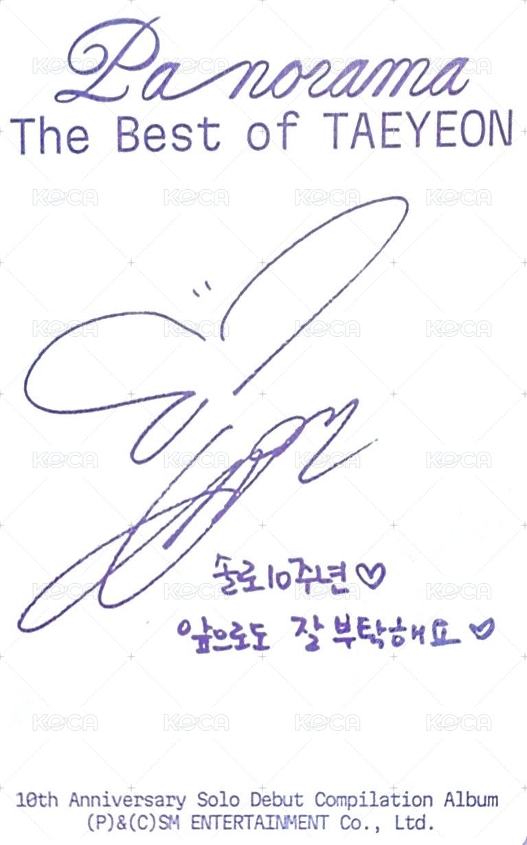 The Best of TY 專輯卡 Digipack ver. 背面