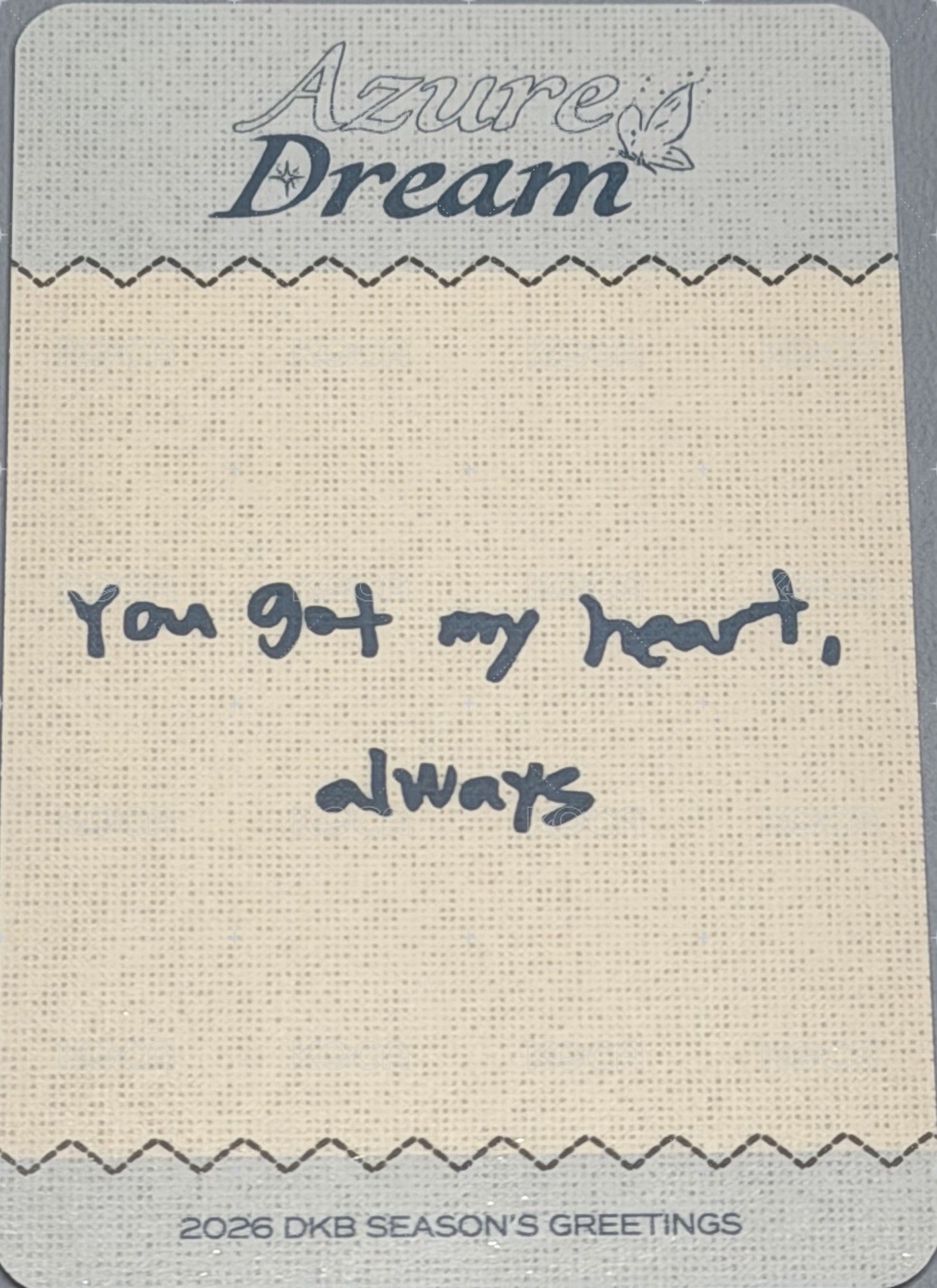 2026 SEASON’S GREETINGS  年曆卡  背面