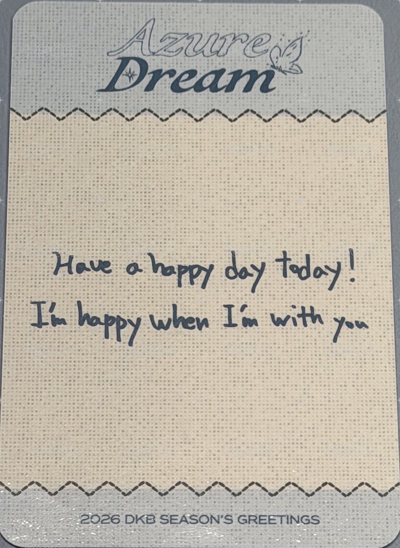 2026 SEASON’S GREETINGS  年曆卡  背面