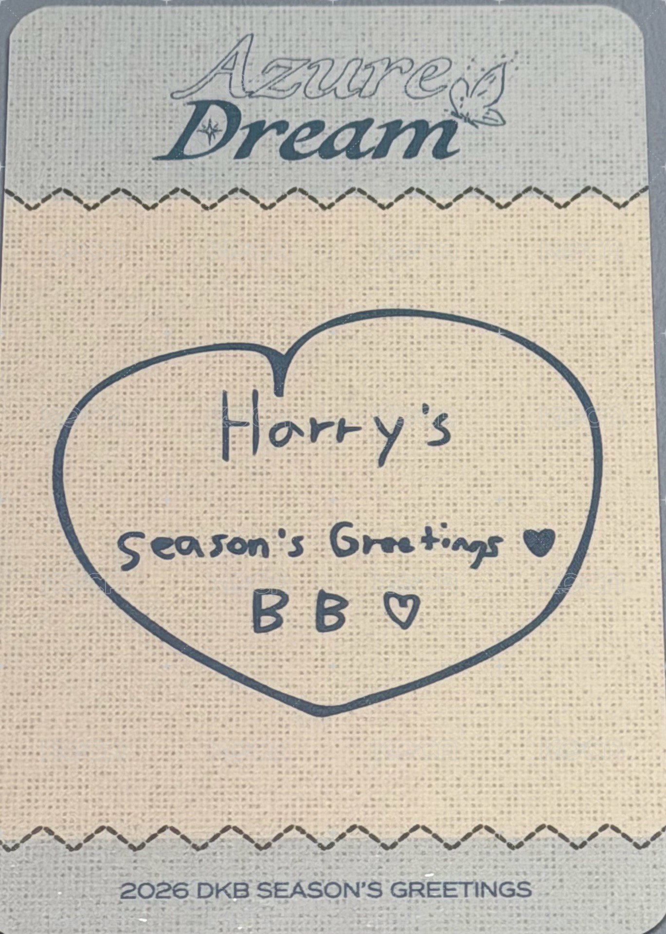 2026 SEASON’S GREETINGS  年曆卡  背面