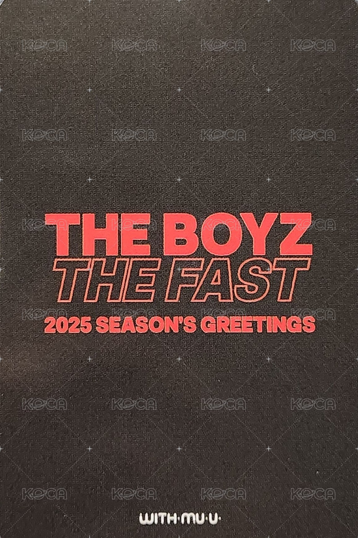 2025 SEASON’S GREETINGS  wm 特典卡  背面