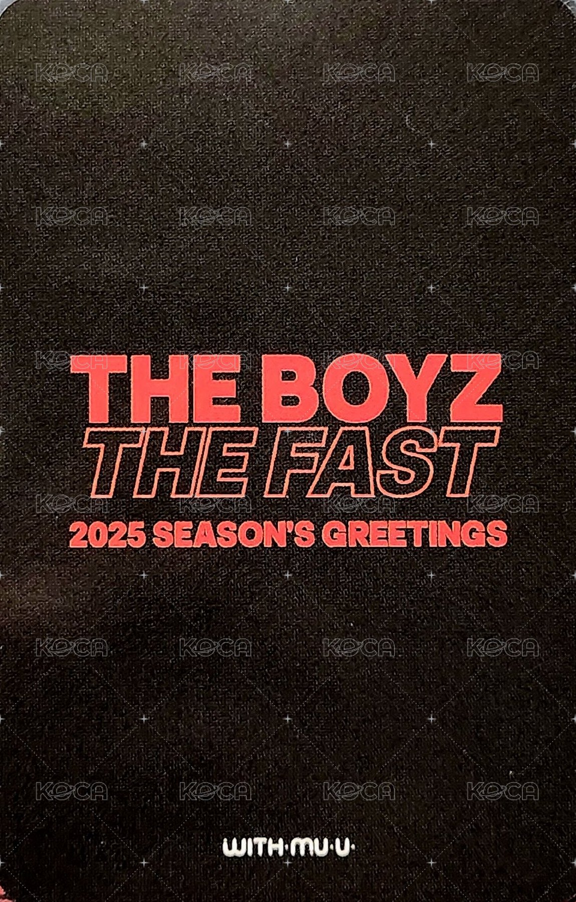 2025 SEASON’S GREETINGS  wm 特典卡  背面