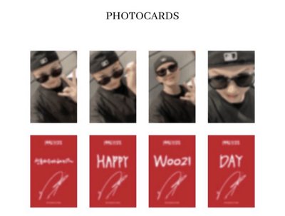 Woozi Ver.5 生日禮盒墨鏡小卡