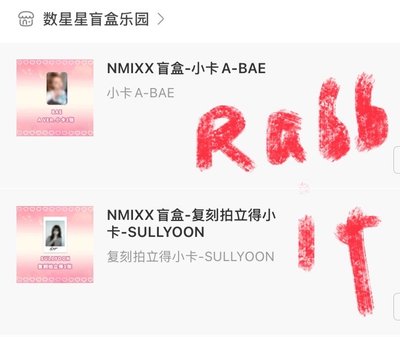 預售 NMIXX 數星星盲盒 Sullyoon 復刻拍立得  Bae 特典卡 含專 