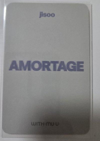 Jisoo Amortage Withmuu 特典卡