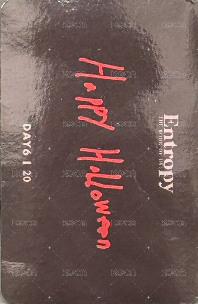 'The Book of Us: Entropy'POP UP STORE in SEOUL 滿額卡  背面