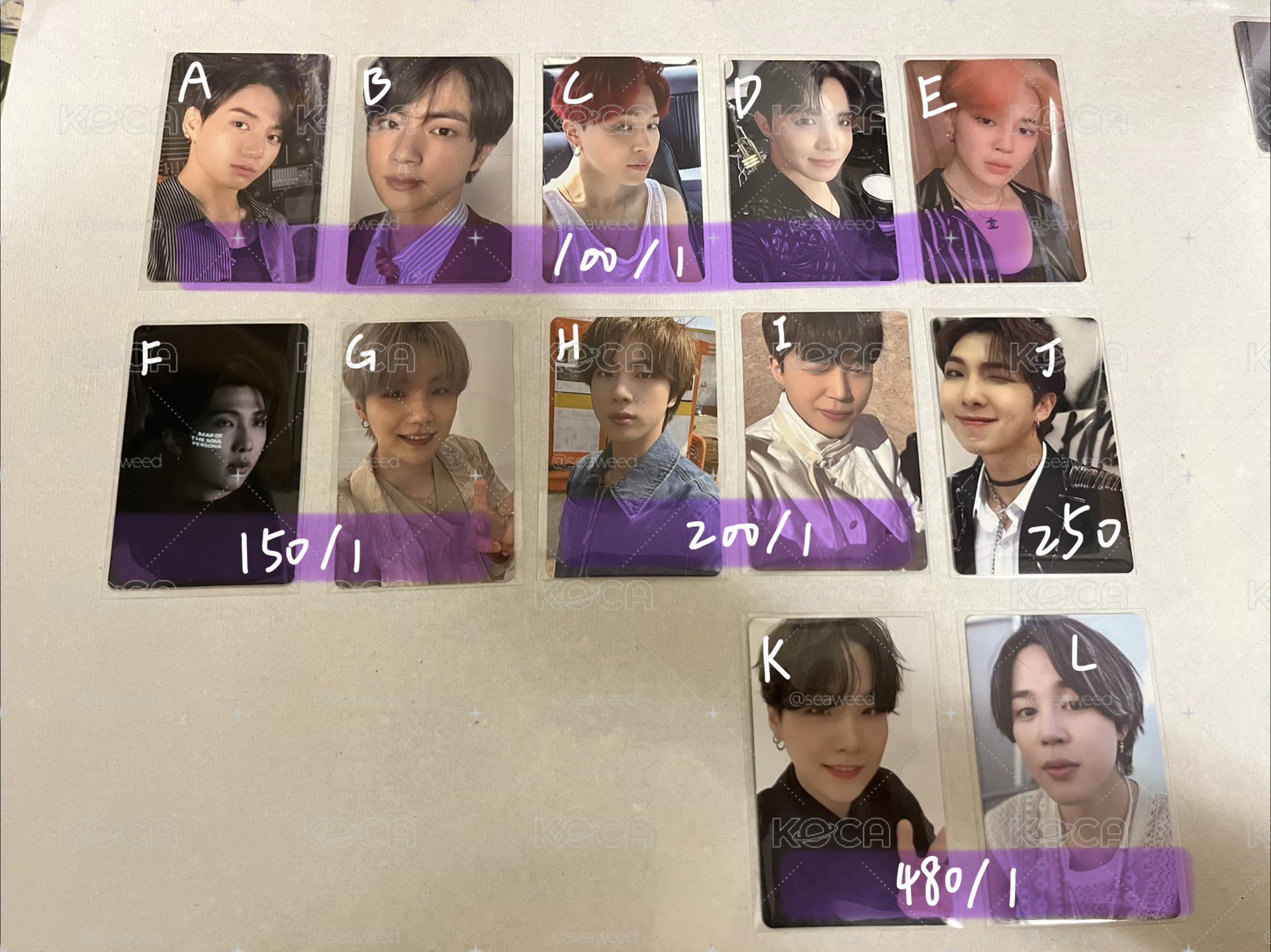 BTS小卡出清