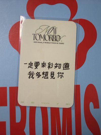 Fromis_9 演唱會台灣場 彩瑛小卡 中文卡背