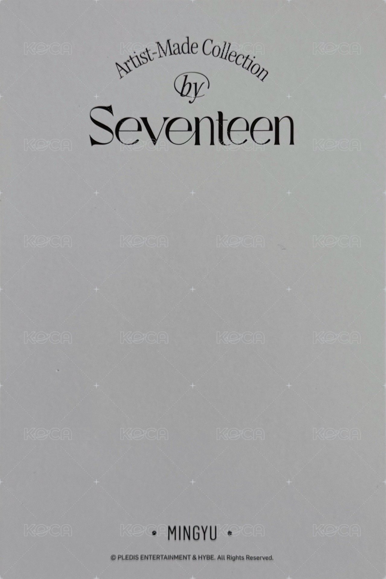 成員自製 明信片  背面