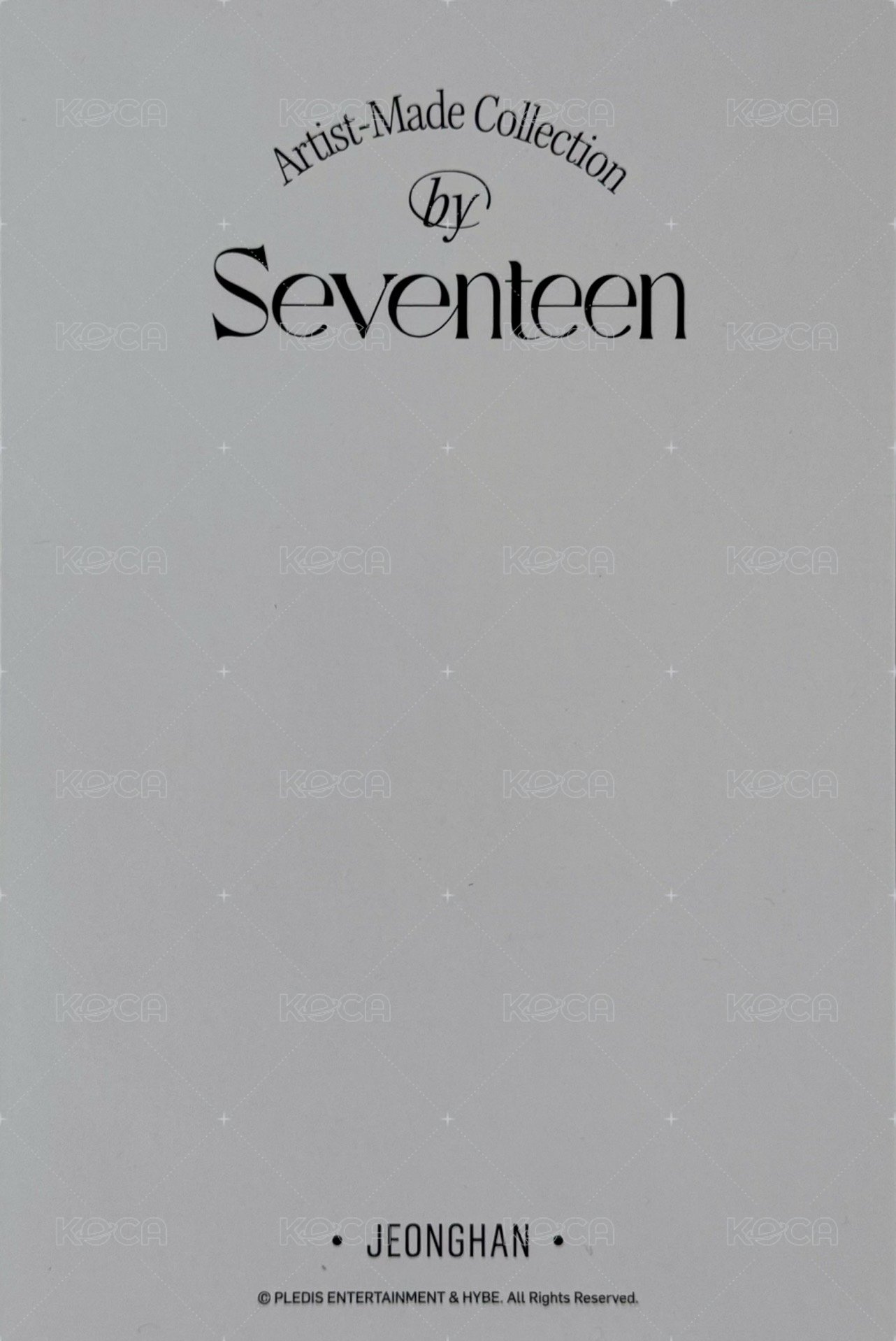 成員自製 明信片  背面