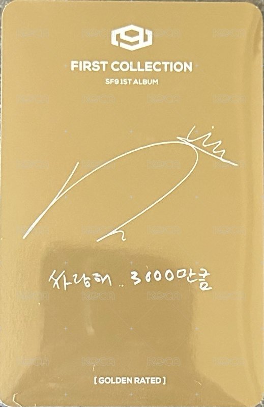 FIRST COLLECTION GOLDEN RATED ver. 專輯卡  背面