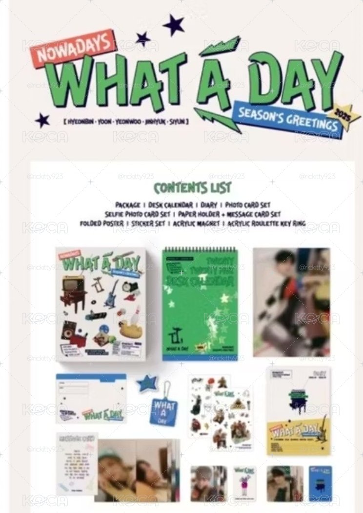 NOWADAYS NOWZ WHAT A DAY 已拆年曆