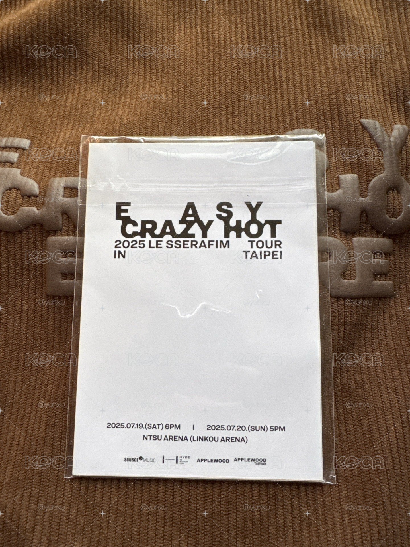 EASY CRAZY HOT 台北場明信片（無手寫❗️）