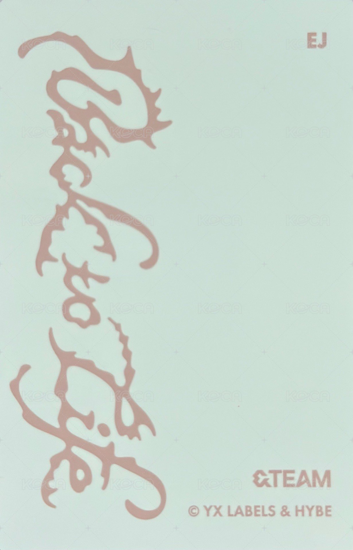 BTL 快閃店 隨機卡 GAZE ver. 背面