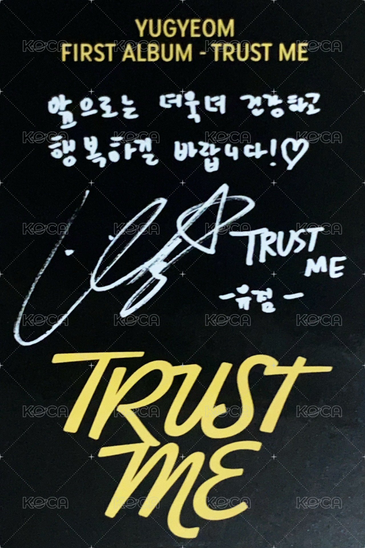 TRUST ME 專輯卡 dandelion ver. 背面