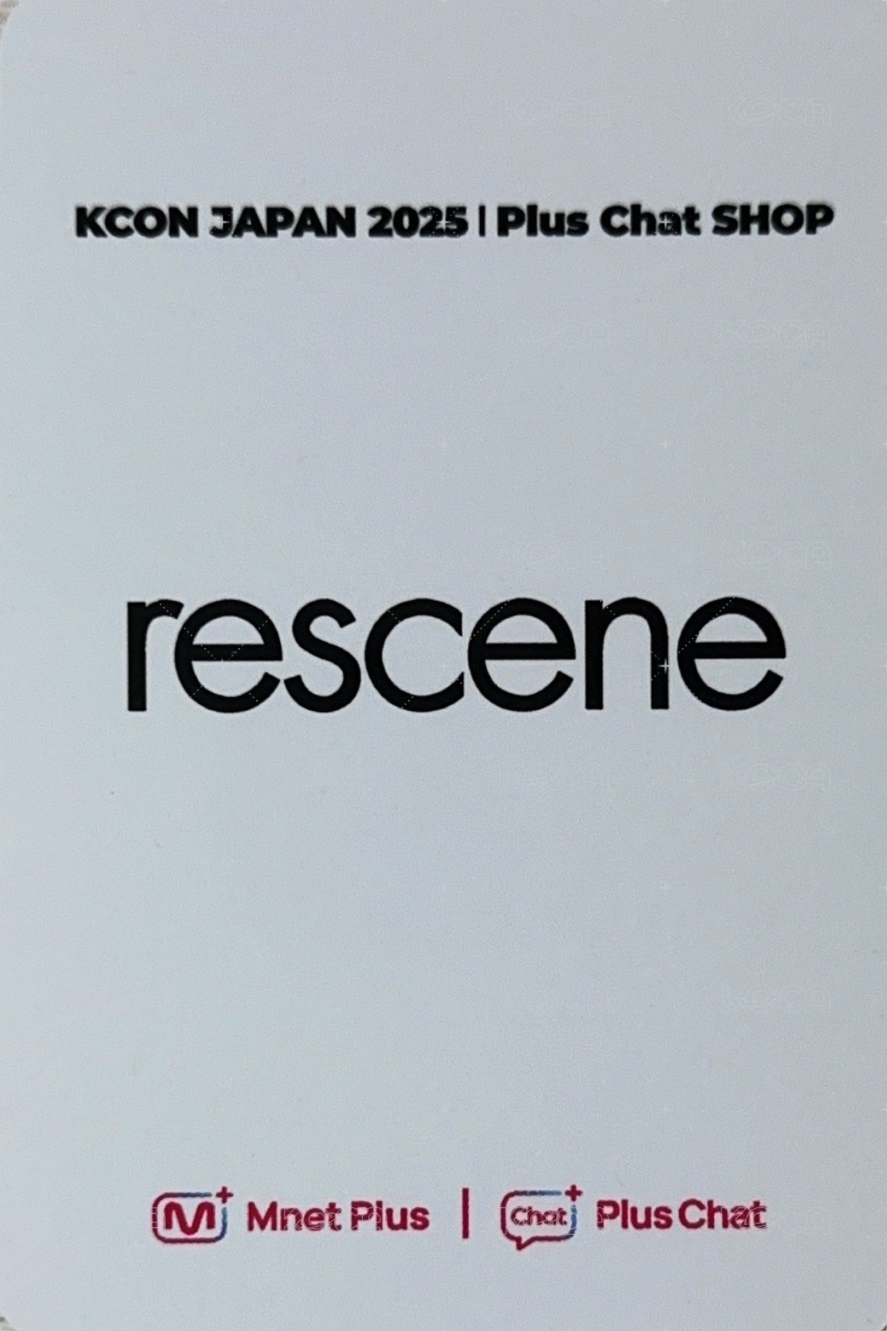 KCON JAPAN 2025 Plus Chat 幸運卡 pc 背面