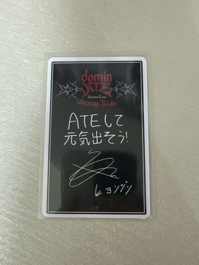 skz 辰ATE日本場周卡