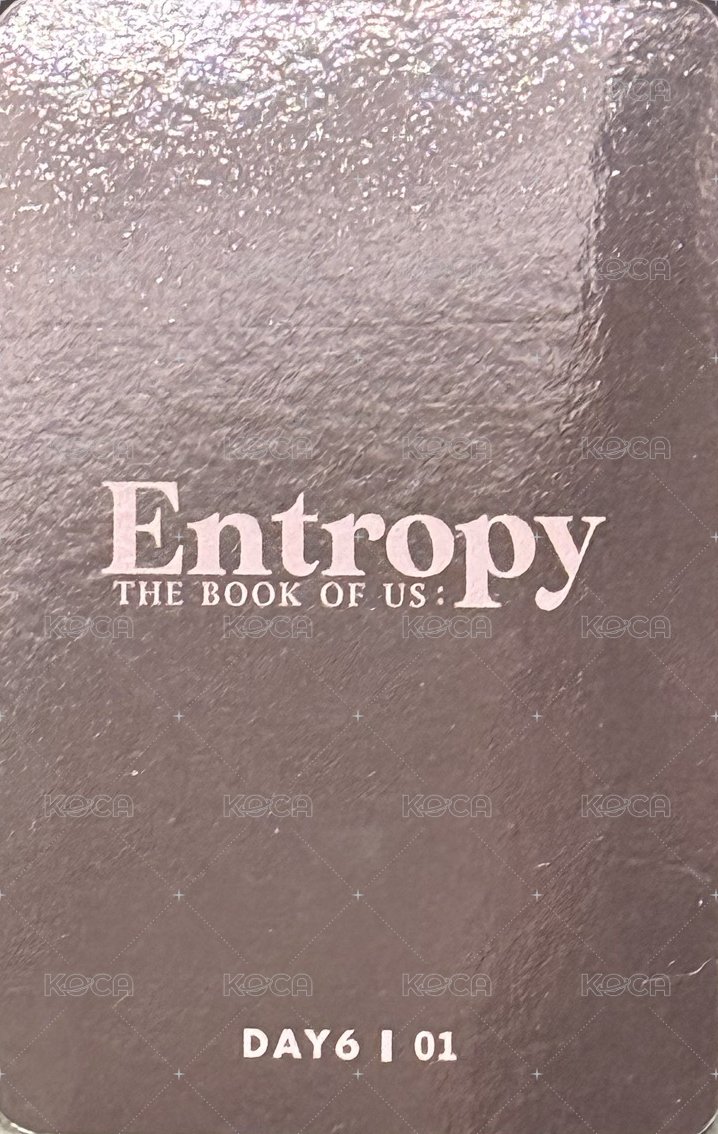 'The Book of Us: Entropy'POP UP STORE in SEOUL 滿額卡  背面