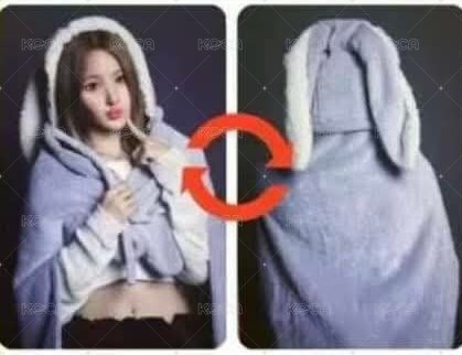 KCON 2024  bstage 特典卡 兔毯雙面卡 背面