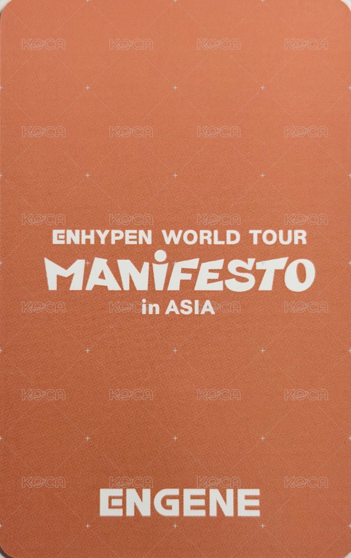 MANIFESTO世巡 曼谷 入場卡 / 場限卡  背面
