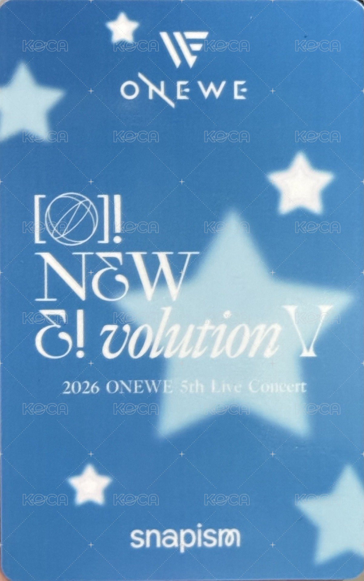 오뉴블5 snapism 特典卡  背面